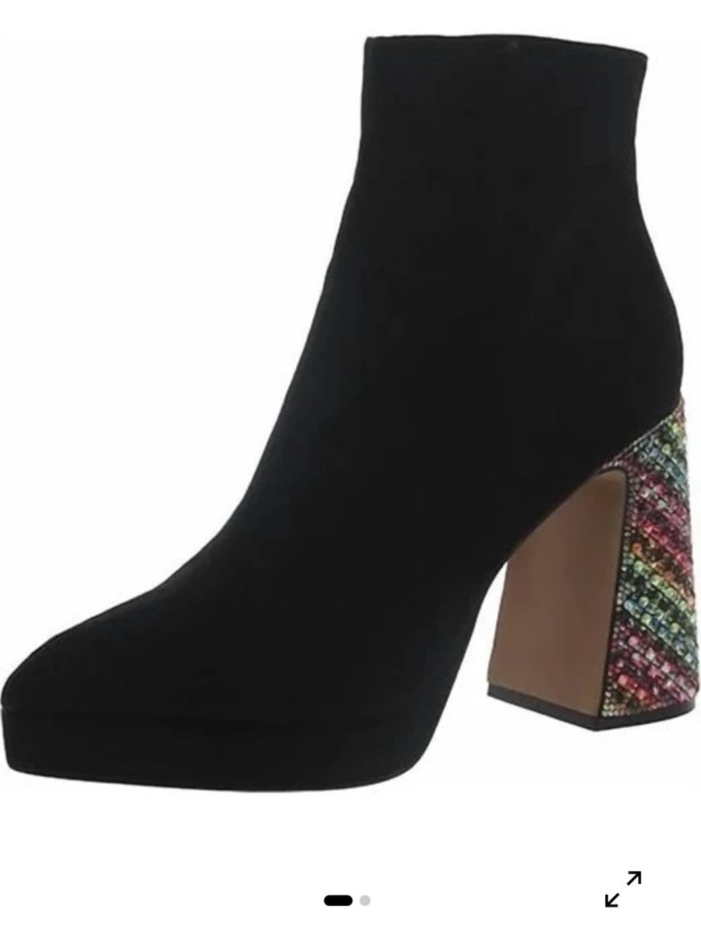 NWT! Betsey Johnson Black Raylan Boots With Color Heels. Size 7